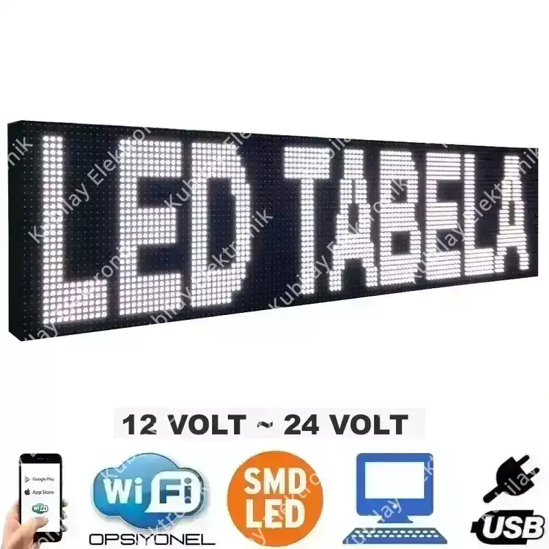 96x16 cm Wi-Fi’li Araç İçi SMD LED Tabela