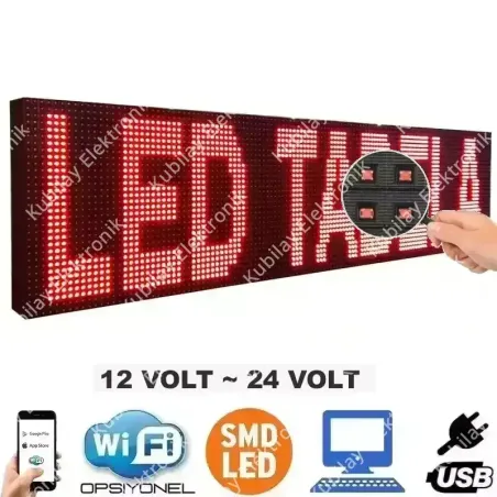 160x16 cm Wi-Fi’li Araç İçi SMD LED Tabela