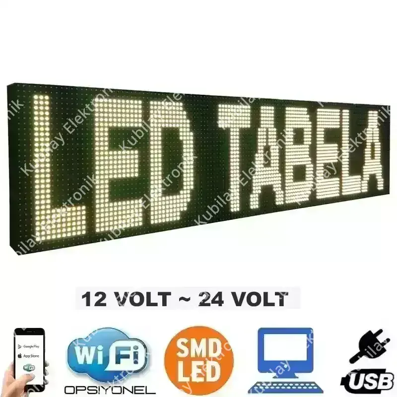 160x16 cm Wi-Fi’li Araç İçi SMD LED Tabela
