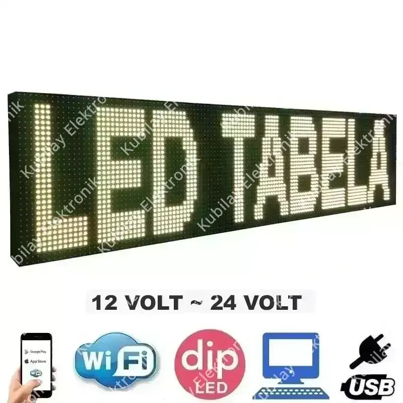 64x16 cm araç içi LED Tabela