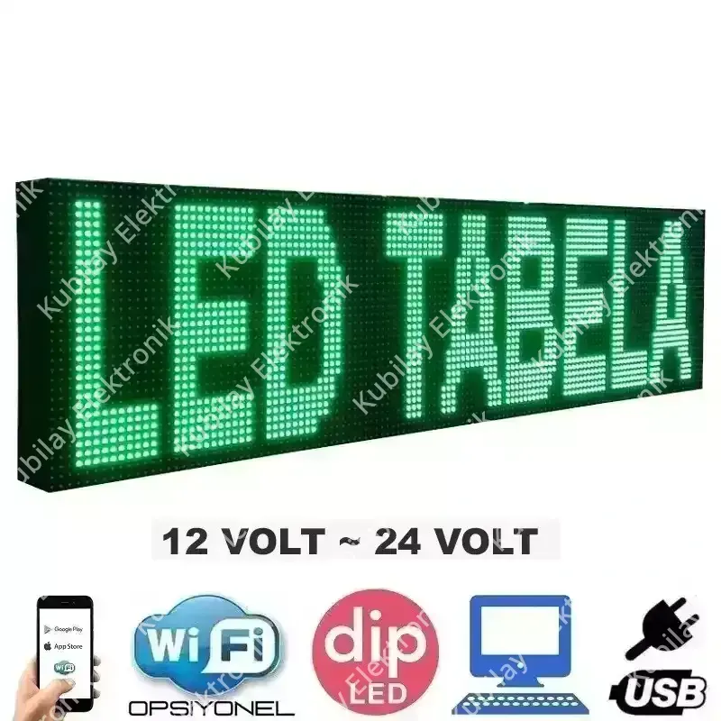 96x16 cm araç içi LED Tabela