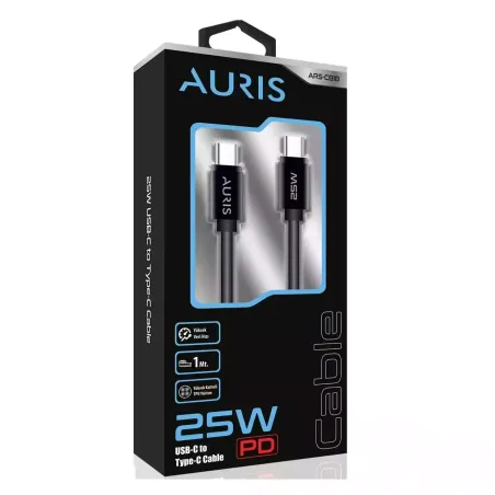 Auris 25W Usb-C Type-C Şarj ve Veri Aktarma Kablosu