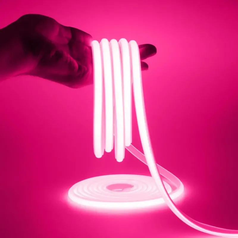 Cata CT-4555 5 Metre Pembe Neon LED Şerit | 12V, Su Geçirmez