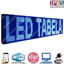 160x16 cm Dış Mekan LED Tabela | Telefondan yönetimli